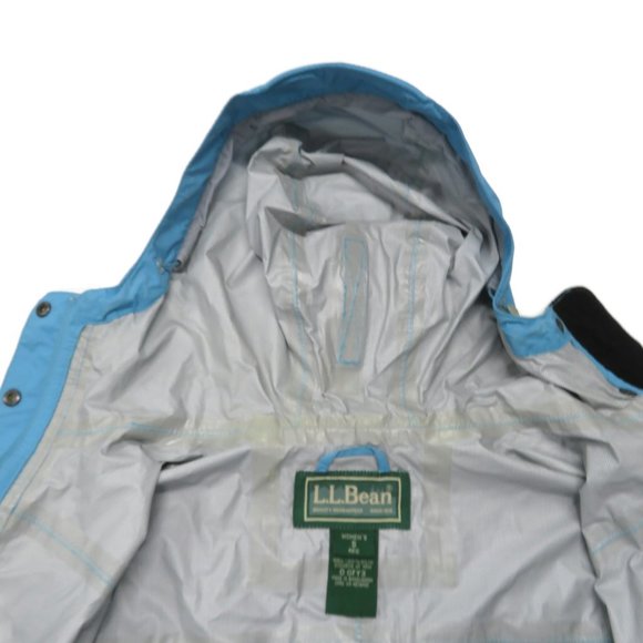 LL Bean Womens H2OFF Waterproof Long Raincoat Small Blue Rain Jacket - Picture 8 of 11